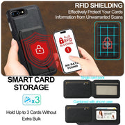 For iPhone SE 2024 LC.IMEEKE L3 Series Detachable RFID Card Bag Magsafe Phone Case(Black)