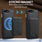 For iPhone SE 2024 LC.IMEEKE L3 Series Detachable RFID Card Bag Magsafe Phone Case(Black)