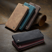 For iPhone 12 Pro Max CaseMe-013 Multifunctional Retro Frosted Horizontal Flip Leather Case with Card Slot & Holder & Wallet(Blue)