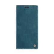 For iPhone 12 Pro Max CaseMe-013 Multifunctional Retro Frosted Horizontal Flip Leather Case with Card Slot & Holder & Wallet(Blue)