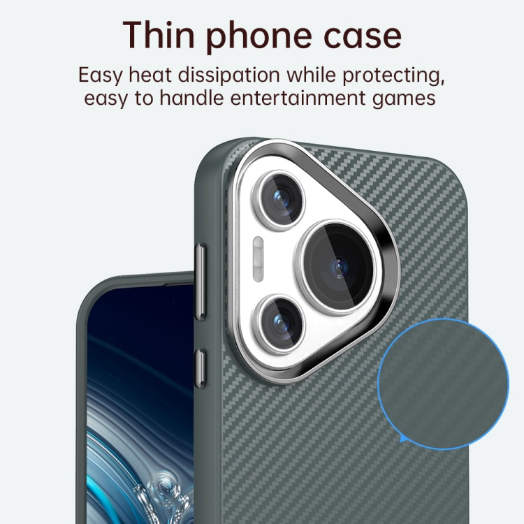 For Huawei Pura 70 Carbon Fiber Series IMD Phone Case(Grey)