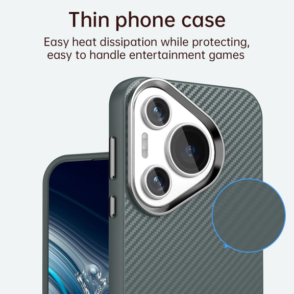 For Huawei Pura 70 Carbon Fiber Series IMD Phone Case(Grey)