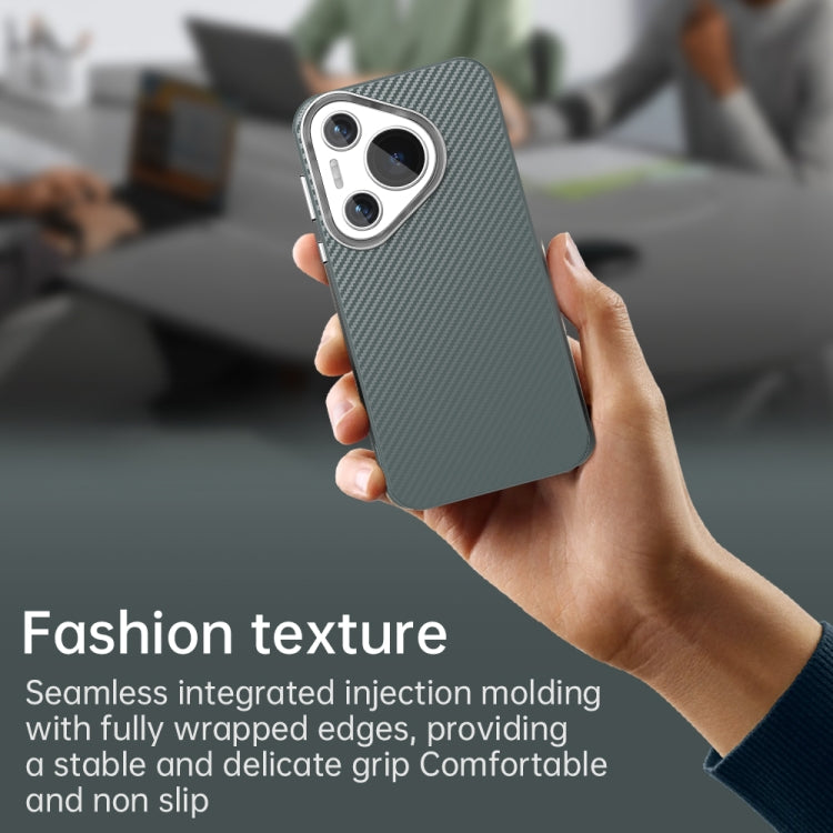 For Huawei Pura 70 Carbon Fiber Series IMD Phone Case(Grey)