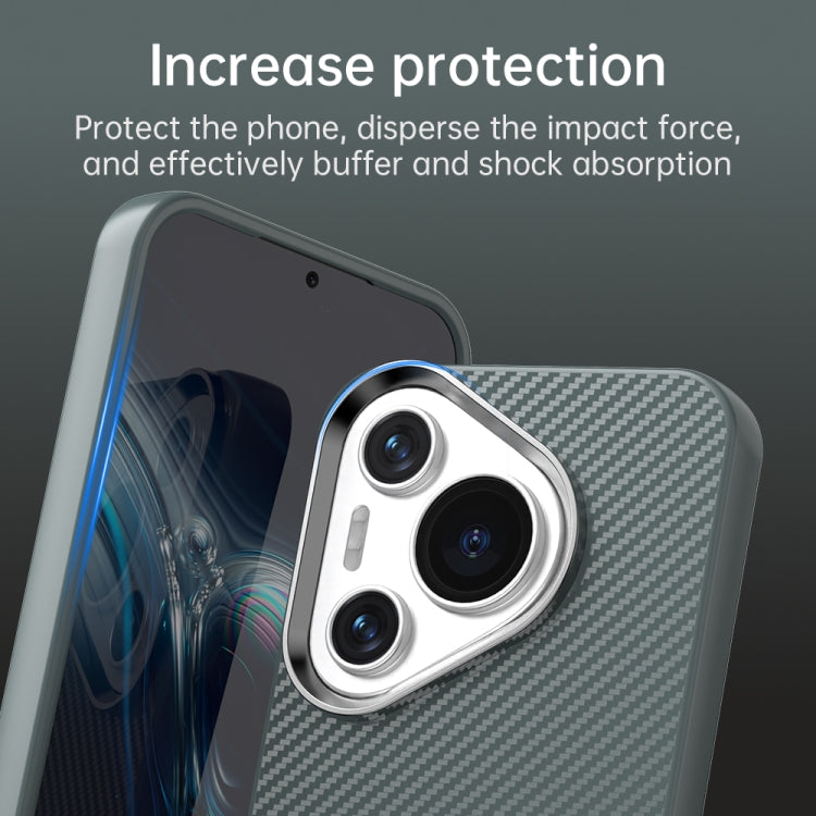 For Huawei Pura 70 Carbon Fiber Series IMD Phone Case(Grey)