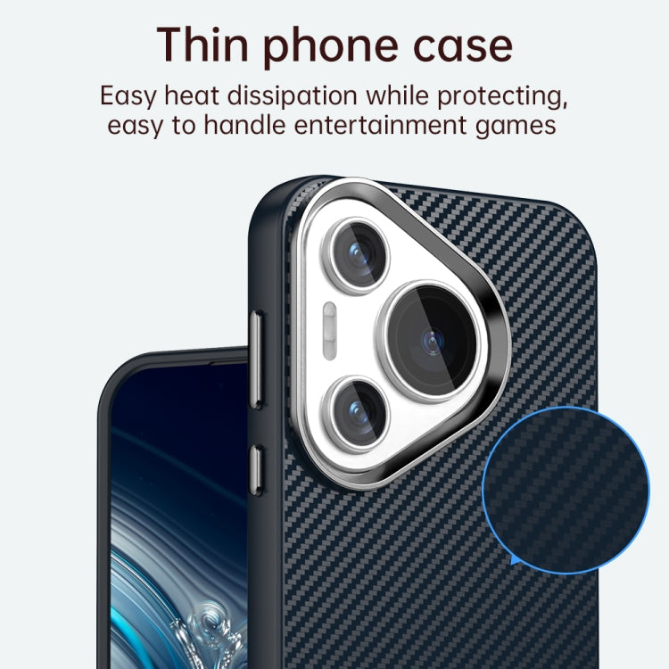 For Huawei Pura 70 Carbon Fiber Series IMD Phone Case(Blue)