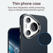 For Huawei Pura 70 Carbon Fiber Series IMD Phone Case(Blue)