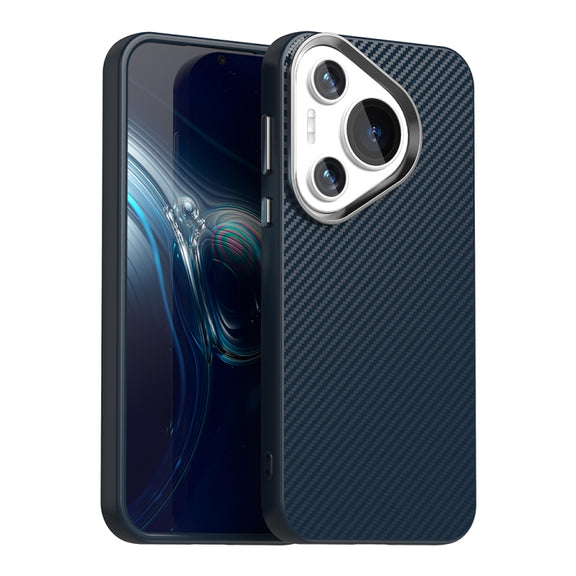 For Huawei Pura 70 Carbon Fiber Series IMD Phone Case(Blue)