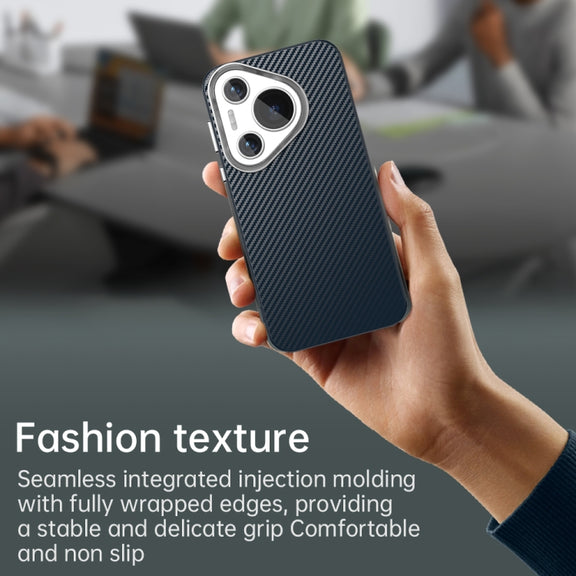 For Huawei Pura 70 Carbon Fiber Series IMD Phone Case(Blue)