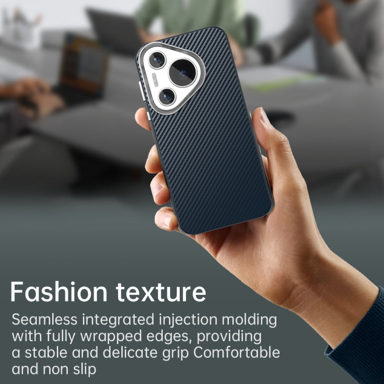 For Huawei Pura 70 Carbon Fiber Series IMD Phone Case(Blue)