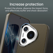 For Huawei Pura 70 Carbon Fiber Series IMD Phone Case(Brown)