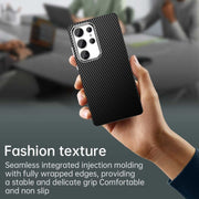 For Samsung Galaxy S25 Ultra 5G Carbon Fiber Series IMD Phone Case(Black)