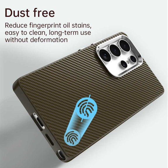 For Samsung Galaxy S25 Ultra 5G Carbon Fiber Series IMD Phone Case(Brown)