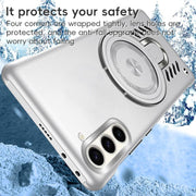 For Samsung Galaxy S25 5G Ice Sense Series Graphene Cooling MagSafe Holder Phone Case(Orange)