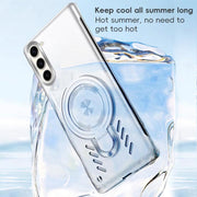 For Samsung Galaxy S25 5G Ice Sense Series Graphene Cooling MagSafe Holder Phone Case(Black)