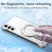 For Samsung Galaxy S25 5G Ice Sense Series Graphene Cooling MagSafe Holder Phone Case(Black)