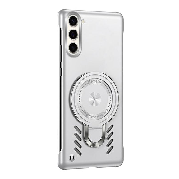 For Samsung Galaxy S25+ 5G Ice Sense Series Graphene Cooling MagSafe Holder Phone Case(Silver)
