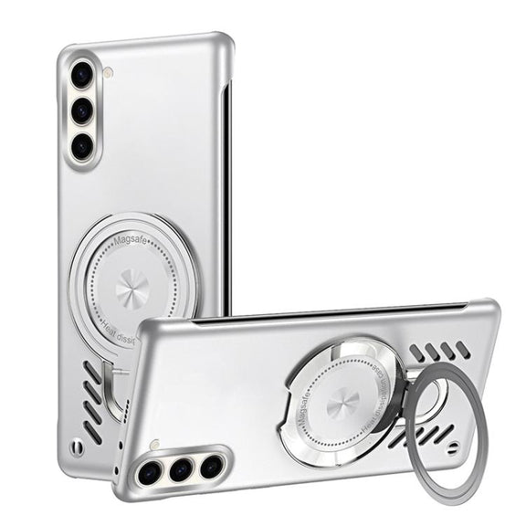 For Samsung Galaxy S25+ 5G Ice Sense Series Graphene Cooling MagSafe Holder Phone Case(Silver)