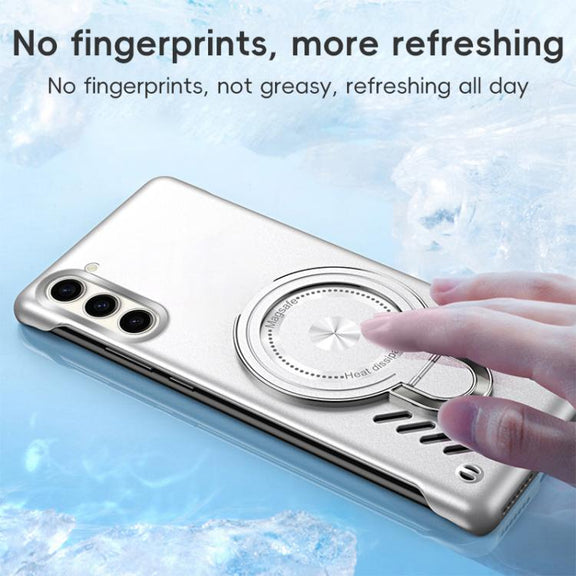 For Samsung Galaxy S25+ 5G Ice Sense Series Graphene Cooling MagSafe Holder Phone Case(Black)