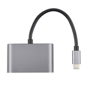 4 in 1 USB-C / Type-C 3.1 to RJ45, PD and USB x 2 Ethernet Adapter Cable(Grey)