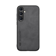 For Samsung Galaxy S25 5G Skin Feel Magnetic Leather Back Phone Case(Dark Grey)