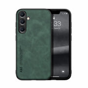 For Samsung Galaxy S25 5G Skin Feel Magnetic Leather Back Phone Case(Green)