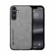 For Samsung Galaxy S25+ 5G Skin Feel Magnetic Leather Back Phone Case(Light Grey)