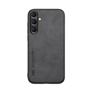 For Samsung Galaxy S25+ 5G Skin Feel Magnetic Leather Back Phone Case(Dark Grey)