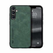 For Samsung Galaxy S25+ 5G Skin Feel Magnetic Leather Back Phone Case(Green)