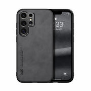 For Samsung Galaxy S25 Ultra 5G Skin Feel Magnetic Leather Back Phone Case(Dark Grey)