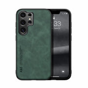 For Samsung Galaxy S25 Ultra 5G Skin Feel Magnetic Leather Back Phone Case(Green)
