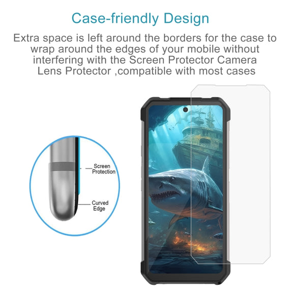 For UNIHERTZ Shark 5G 50pcs 3D 0.3mm Fine Hole High Aluminum Tempered Glass Film