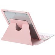 For iPad Pro 11 2024 L13-A 360 Rotation Acrylic Transparent Bluetooth Keyboard Leather Case With Touch Control(Pink)