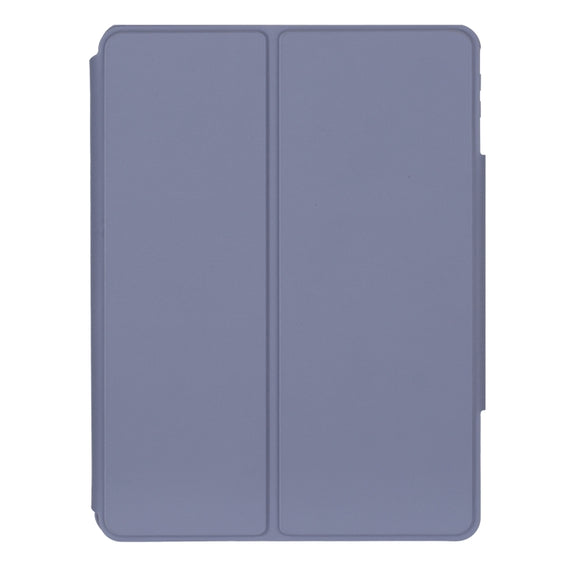 For iPad Pro 11 2024 L13-A 360 Rotation Acrylic Transparent Bluetooth Keyboard Leather Case With Touch Control(Purple)