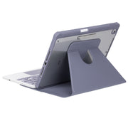 For iPad Pro 11 2024 L13-A 360 Rotation Acrylic Transparent Bluetooth Keyboard Leather Case With Touch Control(Purple)