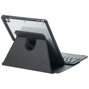 For iPad Pro 11 2024 L13-AS 360 Rotation Acrylic Transparent Bluetooth Keyboard Leather Case With Touch Control / Backlight(Black)