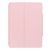 For iPad Pro 11 2024 L13-AS 360 Rotation Acrylic Transparent Bluetooth Keyboard Leather Case With Touch Control / Backlight(Pink)