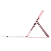 For iPad Pro 11 2024 L13-AS 360 Rotation Acrylic Transparent Bluetooth Keyboard Leather Case With Touch Control / Backlight(Pink)