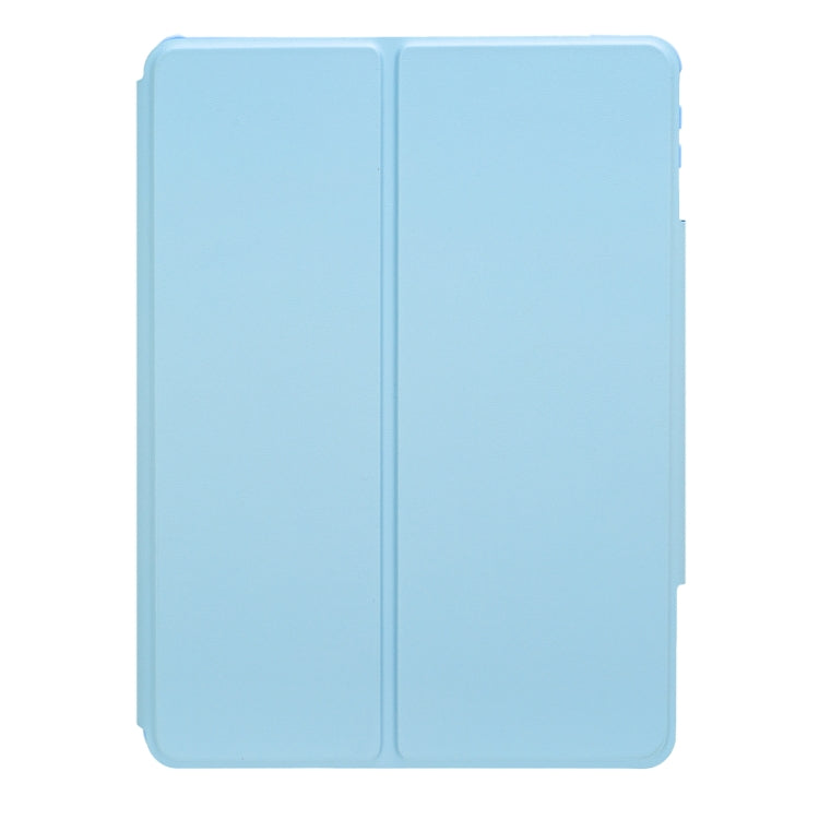 For iPad Pro 11 2024 L13-AS 360 Rotation Acrylic Transparent Bluetooth Keyboard Leather Case With Touch Control / Backlight(Blue)