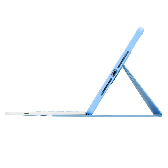 For iPad Pro 11 2024 L13-AS 360 Rotation Acrylic Transparent Bluetooth Keyboard Leather Case With Touch Control / Backlight(Blue)