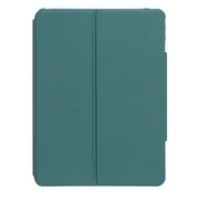 For iPad Pro 11 2024 L13-AS 360 Rotation Acrylic Transparent Bluetooth Keyboard Leather Case With Touch Control / Backlight(Green)