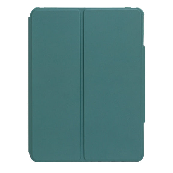 For iPad Pro 11 2024 L13-AS 360 Rotation Acrylic Transparent Bluetooth Keyboard Leather Case With Touch Control / Backlight(Green)