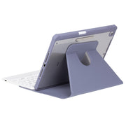 For iPad Pro 11 2024 L13-AS 360 Rotation Acrylic Transparent Bluetooth Keyboard Leather Case With Touch Control / Backlight(Purple)