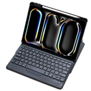 For iPad Pro 11 2024 L13-B 360 Rotation Acrylic Transparent Bluetooth Keyboard Leather Case(Black)