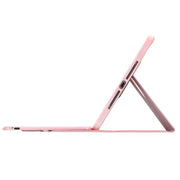 For iPad Pro 11 2024 L13-B 360 Rotation Acrylic Transparent Bluetooth Keyboard Leather Case(Pink)