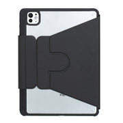For iPad Pro 11 2024 L13-BS 360 Rotation Acrylic Transparent Bluetooth Keyboard Leather Case with Backlight(Black)