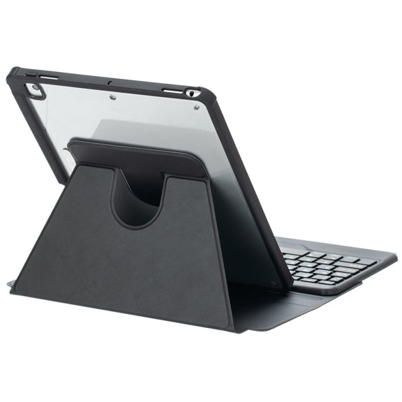 For iPad Pro 11 2024 L13-BS 360 Rotation Acrylic Transparent Bluetooth Keyboard Leather Case with Backlight(Black)