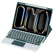 For iPad Pro 11 2024 YL13-A 360 Rotation Acrylic Transparent Round Keycap Bluetooth Keyboard Leather Case With Touch Control(Green) - For iPad Pro by PMC Jewellery | Online Shopping South Africa | PMC Jewellery | Buy Now Pay Later Mobicred