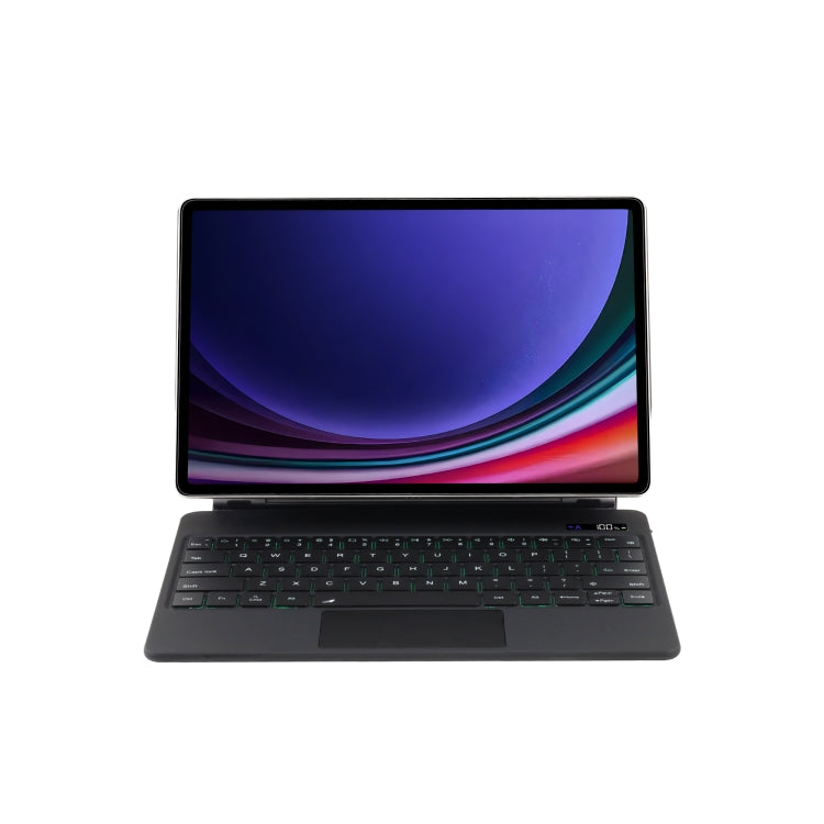 For Samsung Galaxy Tab S9 FE / S9 P710 Magnetic Bluetooth Keyboard Leather Tablet Case(Black)