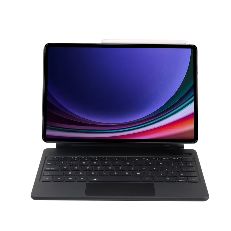 For Samsung Galaxy Tab S10+ / S9 FE+ P810 Magnetic Bluetooth Keyboard Leather Tablet Case(Black)