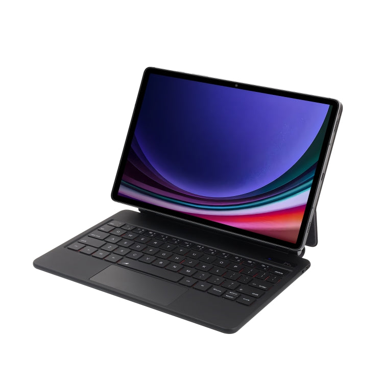 For Samsung Galaxy Tab S10+ / S9 FE+ P810 Magnetic Bluetooth Keyboard Leather Tablet Case(Black)